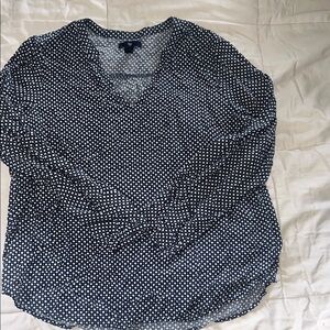 GAP Blue Long Sleeve Fitted Blouse
